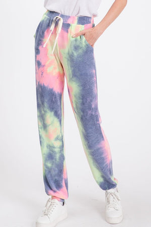 Charcoal Tie Dye French Terry Joggers