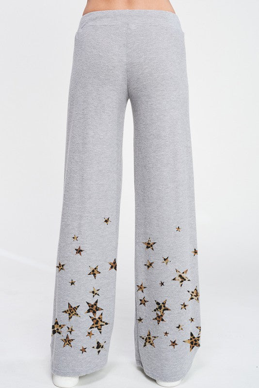 Leopard Star Loungewear Set Grey