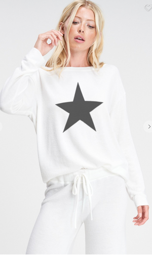 Ombre Star Loungewear Set White